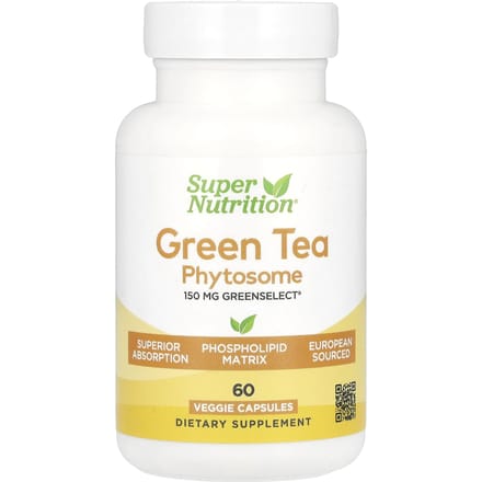 Super Nutrition, Phytosome de Thé Vert, 150 mg, 60 gélules végétales