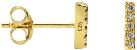 Karma Oorbellen Zirconia Tube Goud