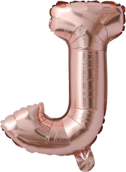 Folieballon / Letterballon Rose Goud  - Letter J - 41cm