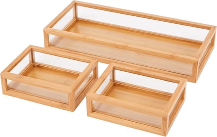 Bamboe Opbergbakjes - Set van 3 - Elegant Design