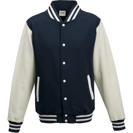 Just Hoods - Varsity Jacket - Oxford Navy - L