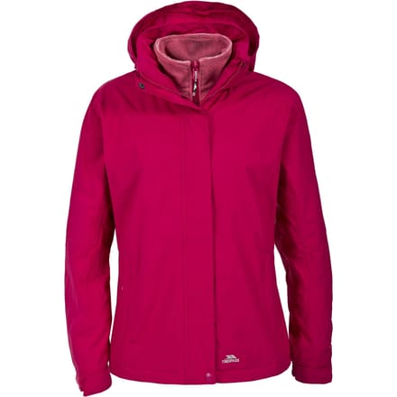 Trespass - Dames Madalin Waterdichte 3-In-1 Jas (Rood)
