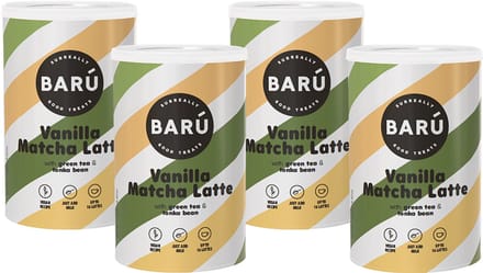 BARÚ Vanilla Matcha Latte - Instant Theepoeder - 4 x 250g - 64 porties