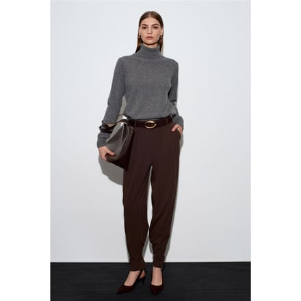 Dames Hoge Taille Wijde Pijpen Crepe Broek