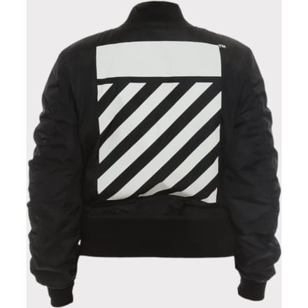 Off-White Diag Bomber Zwart