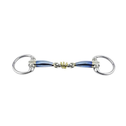 Olijfbit voor paarden Trust Sweet Iron Eggbutt Bradoon Brass Ring