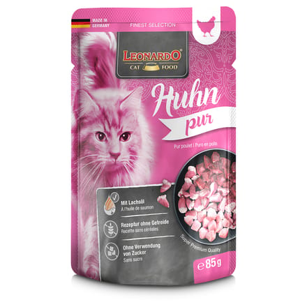 16x85g Finest Selection Zakjes Pure kip Leonardo Kattenvoer