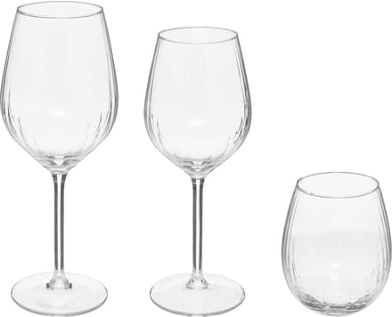 Secret de gourmet Volta glazen set van 12 stuks - Transparant