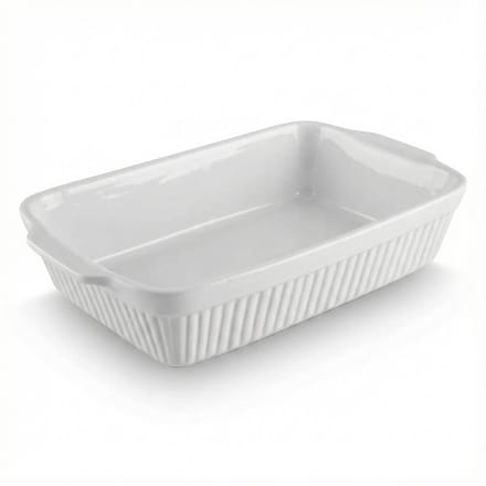 YUGN Ovenschaal Rechthoekig Keramiek 35x20x5 cm Lasagne Schaal Wit