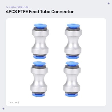 Dailygoods- Feed Tube Connector - 4PCS - Hoge Temperatuurweerstand - 3D-printeraccessoires - Compatibel met P1P/P1S/X1/X1E - Legering Materialen - 3D-printer Connector