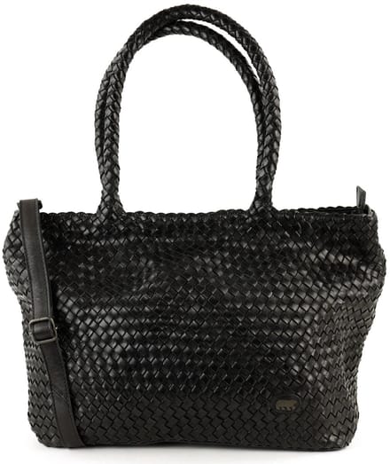 Bear Design Suus Gevlochten Shopper - Zwart