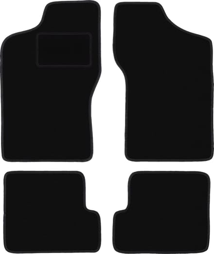 Zwarte veloursmatten voor: Fiat Cinquecento hatchback (1991-1998)