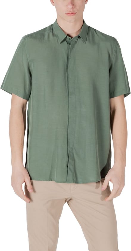 Short Sleeve Shirt Casual Style - Green