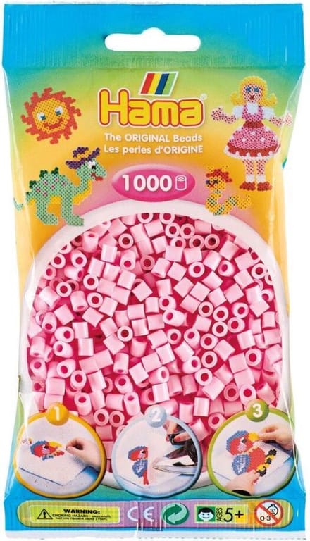 Hama Kralen 1000st nr. 95 pastelrose Strijkkralen & -parels
