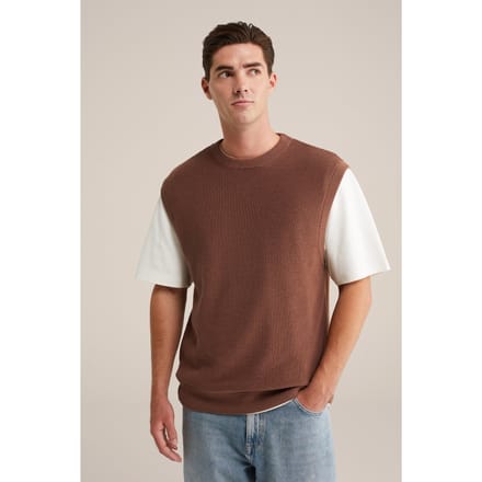 We Fashion Slipover Brown Größe: L | Cardigans Outlet | Herren | Braun