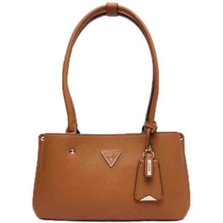 GUESS schoudertas Meridian II Shoulder Satchel Bag Cognac Lichtbruin