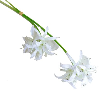 Steelbloem - kunstbloem lelie 2 bloemig 34 cm wit