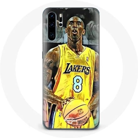 Coque pour Huawei P30 Kobe Bryant Dunk lakers 8 NBA Noir