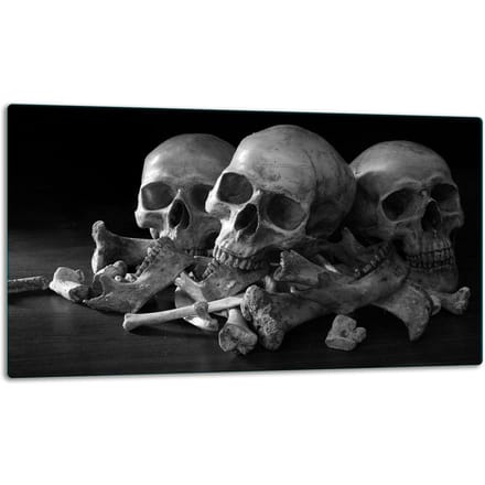TMK ArtDeko - Glas Snijplank - 52x30 cm - Czaszka