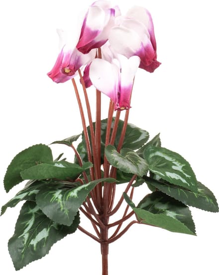 Emerald - Kunstplant Cyclamen wit/beauty 30cm - Kunstplant voor binnen