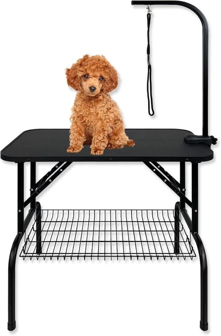 ACXIN Hondverzorgingstafel met verstelbare arm – 80,5×46×76 cm – Max. 60 kg draagcapaciteit