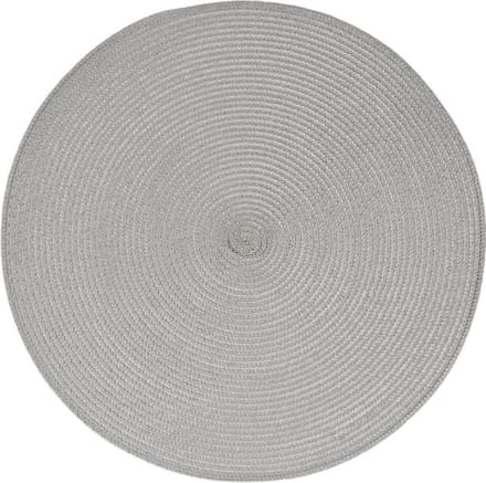 Atmosphera onderlegger Set van 4 - Gevlochten - Tafelonderlegger - Placemat - Lichtgrijs