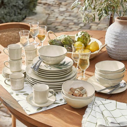LOBERON Servies set van 30 Périers crème