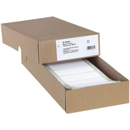 Etiket HERMA 8161 88.9x35.7mm 1-baans wit 2000 stuks