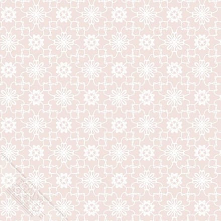 INGK Behang - Puck & Rose - Kinderbehang - Bloemmotief Roze