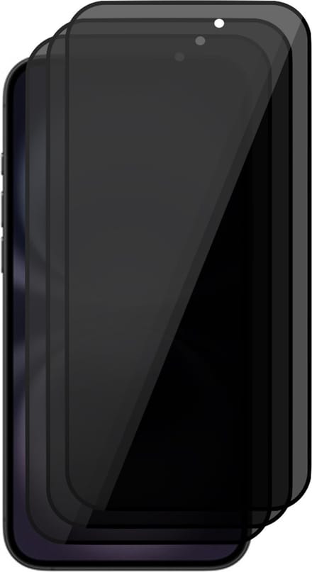 Privacy Screenprotector geschikt voor iPhone 16 Plus - 3x Volledig Dekkend Gehard Glazen Tempered Glass Krasbestendige Screen Protector
