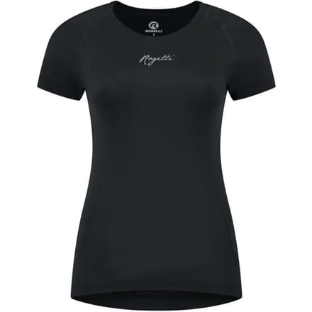Rogelli Essential Dames Hardloopshirt - Korte Mouw - Naadloos - Zwart