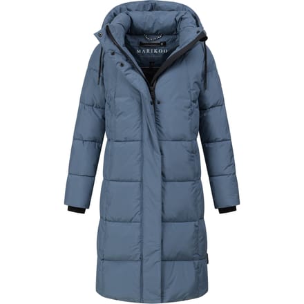 Marikoo dames lange gewatteerde winterjas Tabiaa XVI met capuchon & fleece