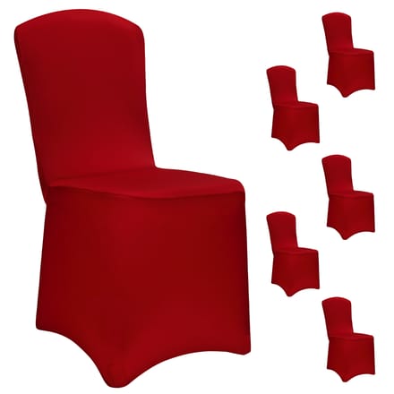 Detex Stoelhoes Set van 6 - Stretch 80 tot 110cm Universeel - Bordeauxrood