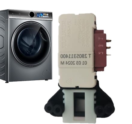 Deurgrendel Wasmachine - Veiligheidsschakelaar - Huishoudelijk Gebruik - Stabiele Beveiliging - 4.5 cm - Wit