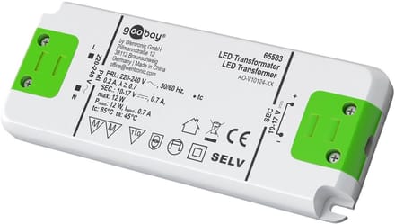 LED Transformator met constante stroom - 10-17 volt - 700 mA - Tot 12 watt - Wit