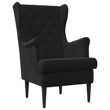 vidaXL - Fauteuil - Zwart - Fluweel