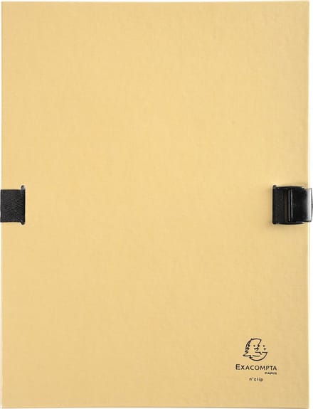 Exacompta 10x N'CLIP® Map uitrekbare rug en klep - Mastiek - 21525E