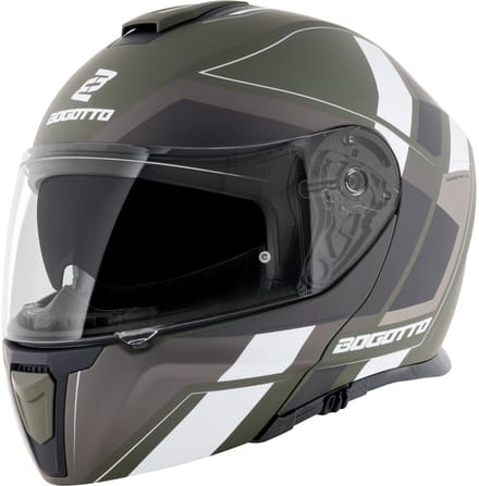 Bogotto FF403 Murata Zwart Groen Wit Systeemhelm - Helm