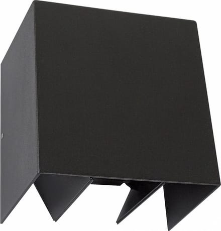 LED Tuinverlichting - Wandlamp - Up en Down - G9 Fitting - Instelbare Lichthoek - Vierkant - Mat Zwart - Aluminium
