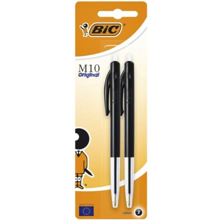 Balpen bic m10 medium zwart blister