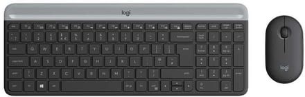Logitech MK470 Slim Combo - Toetsenbord- en Muisset - QWERTY ES - Draadloos - Grafiet