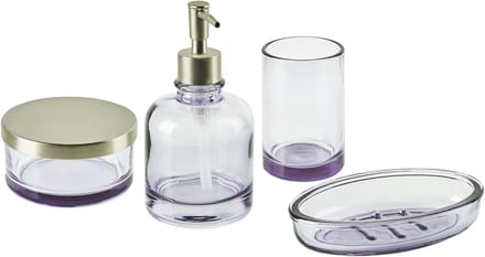 TELMA - Badkamerset - Paars - Glas
