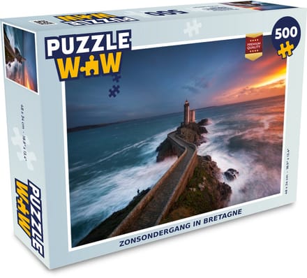 Puzzel Zonsondergang in Bretagne - Legpuzzel - Puzzel 500 stukjes