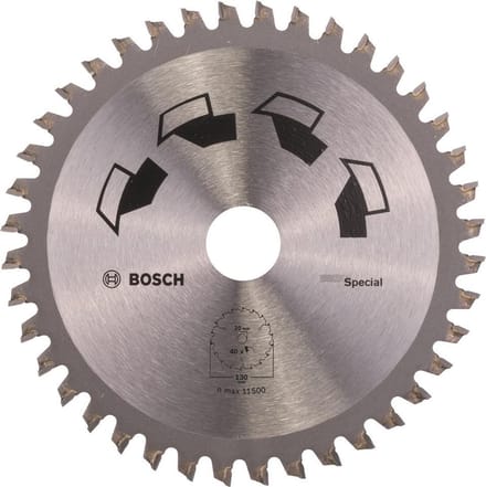 Bosch Accessories Special 2609256884 Hardmetaal-cirkelzaagblad 130 x 20 mm Aantal tanden: 40 1 stuk(s)
