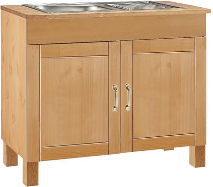Alby Spoelkast met 2 Deuren - Natureel Grenen - 100 cm