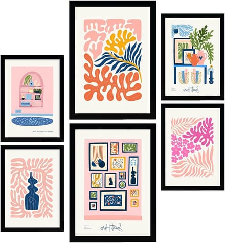 Poster Set - Wanddecoratie Prints - Interieur Opfrissen - Minimalistisch Pastel Design - A3 en A4 - Pastel
