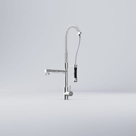 Steinberg 100 - Wastafelkraan met flexibele arm en sproeikop, chroom 100 1480