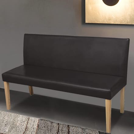 vidaXL - Bankje - 139,5 - cm - kunstleer - donkerbruin