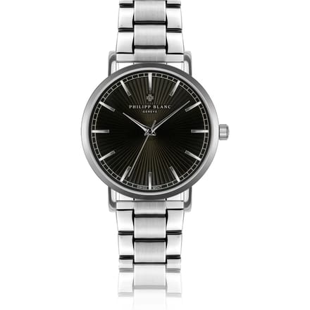 Zilveren horloge Philipp Blanc Vernier