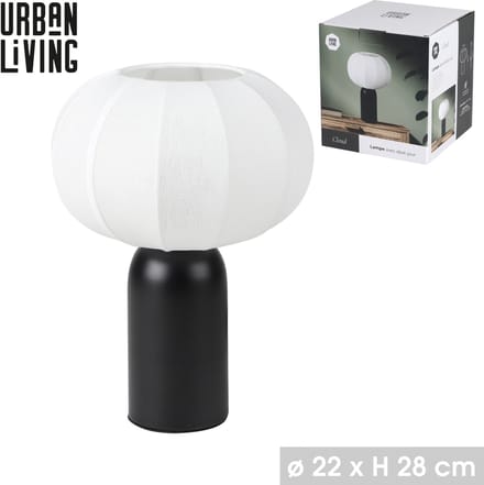"CLOUD" LAMP MET WITTE STOFFEN LAMPENKAP DIAM 22 X H28CM